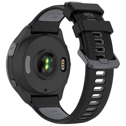 Náhradní silikonový řemínek pro Garmin Forerunner 955/ 965, černá-šedá