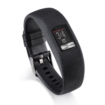 Náhradní silikonový řemínek pro Garmin Vivofit 4, černá, L