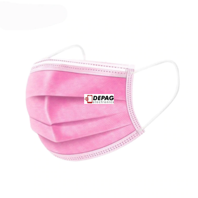 1 ks jednorázová rouška - ústenka ochrana na jedno použití, prodyšná za ucho, antivirotická, zdravotní maska na obličej, pink