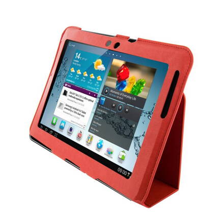 4World Pouzdro - stojan pro Galaxy Tab 2, Ultra Slim, 10'', červený