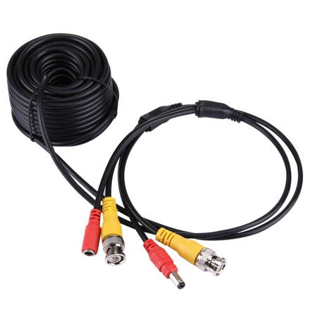 Floureon CCTV kabel 10m, video kabel, RG59 koaxiální kabel, délka: 10m, černý