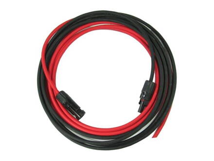 Solární kabel H1Z2Z2-K, 6mm2, červený+černý s konektory MC4, 5m.