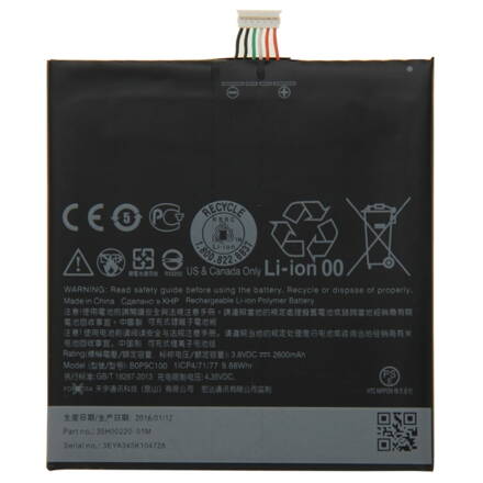 Baterie pro HTC Desire 800/816, 2600mAh